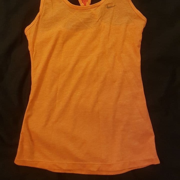 Nike Women's Lightweight Dri-Fit Orange Tank Top - Picture 3 of 9